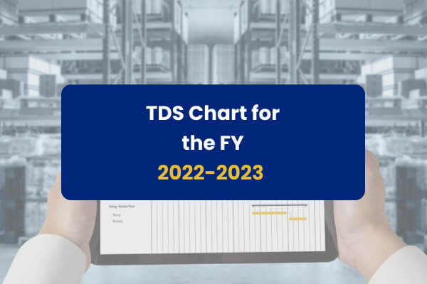 TDS chart for FY 22 to 23
