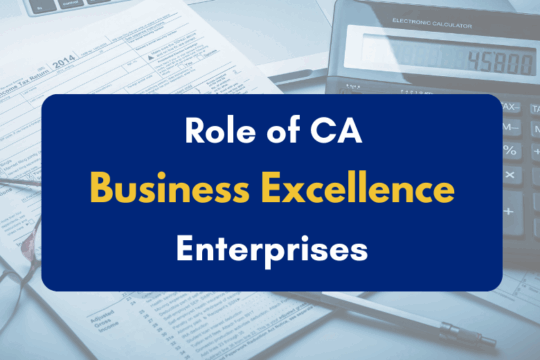 role of CAs in enterprise business excellence journey - PKC
