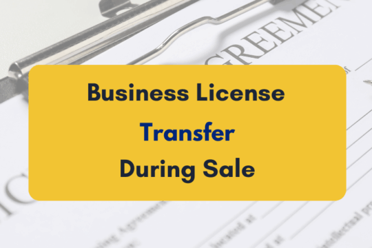 transfer business licenses during sale in india