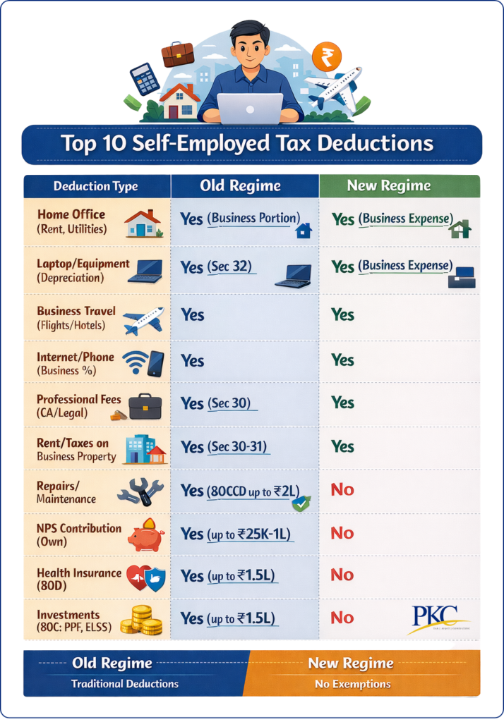 Top 10 self-employed tax deductions